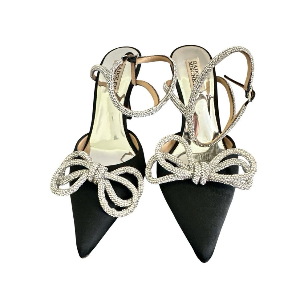 Badgley Mischka Jasmine Pointed Toe Pump Size 7 Sacred Stiletto style - Picture 4 of 8